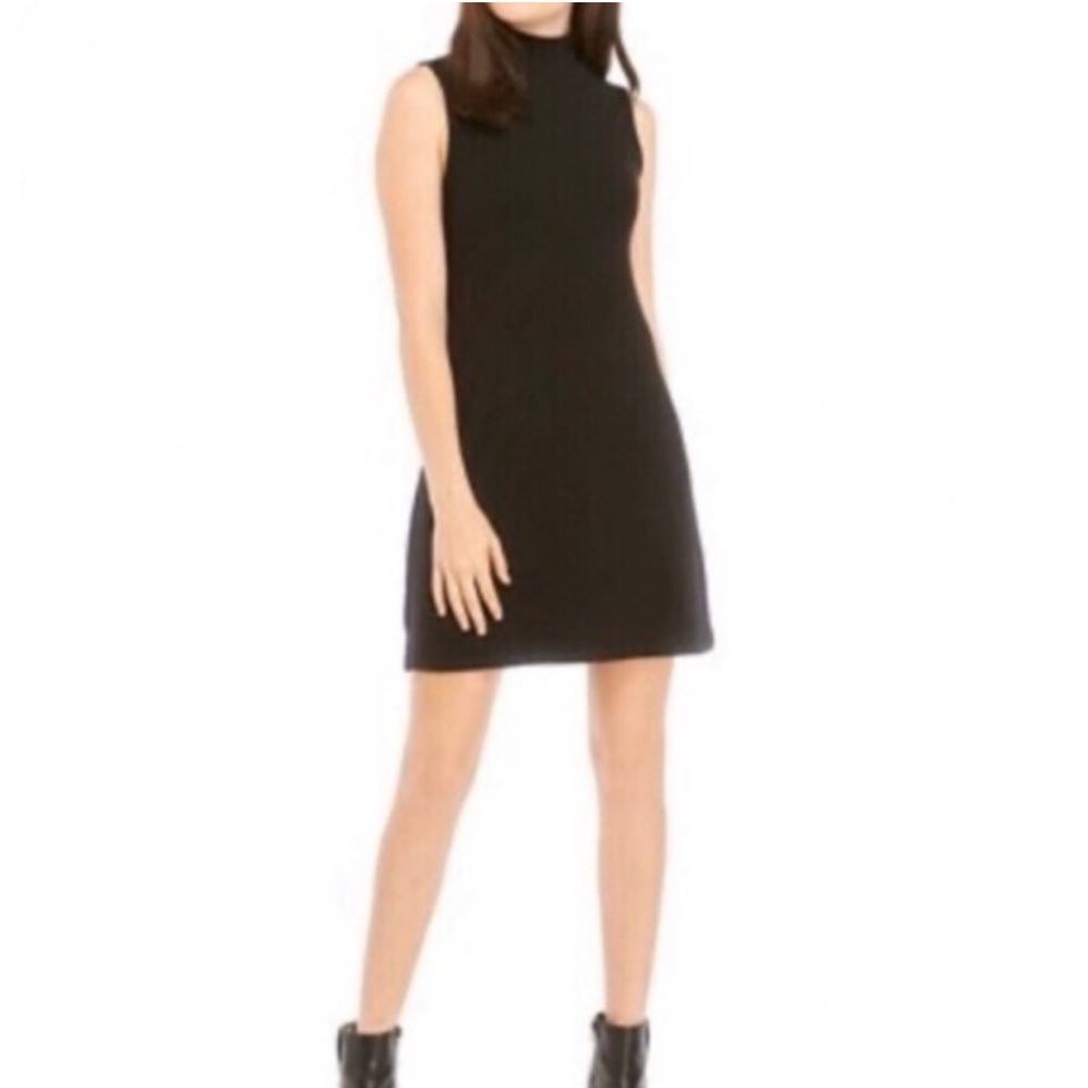 Cynthia Rowley Black Mock‎ Neck A-Line Sleeveless Mini Dress Size 8